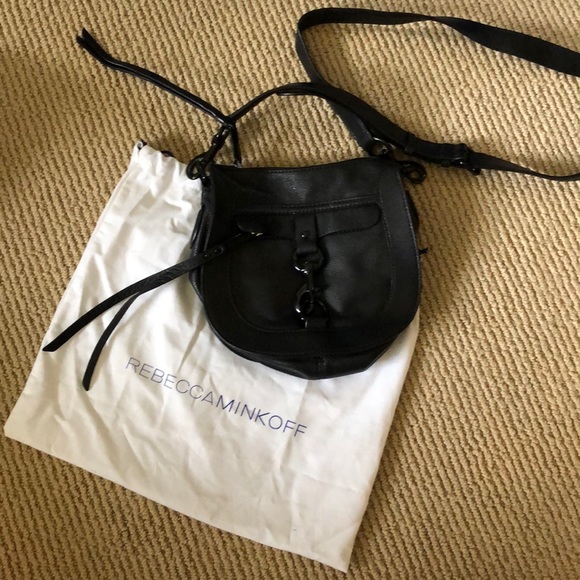 Rebecca Minkoff black leather small crossbody bag - Picture 1 of 3